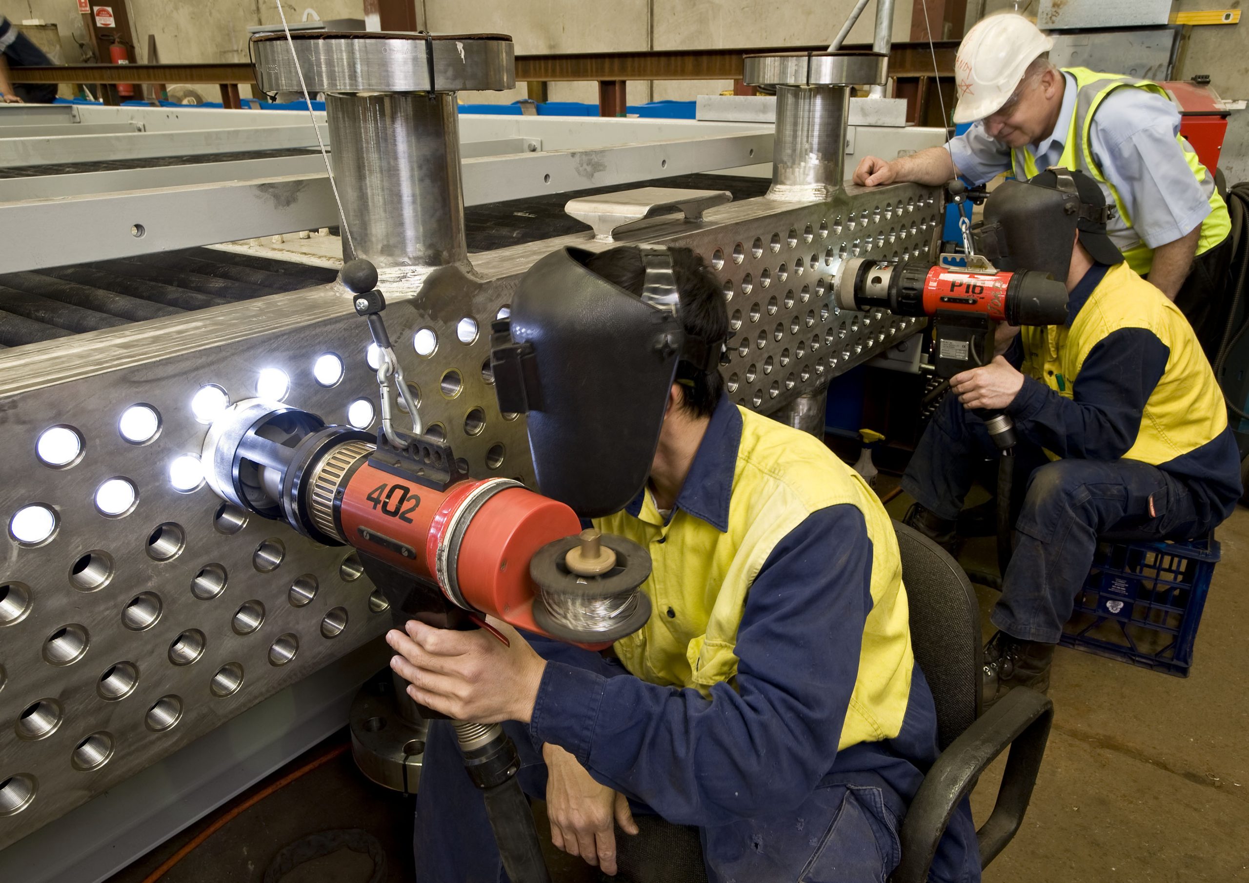 Welding tube sheet